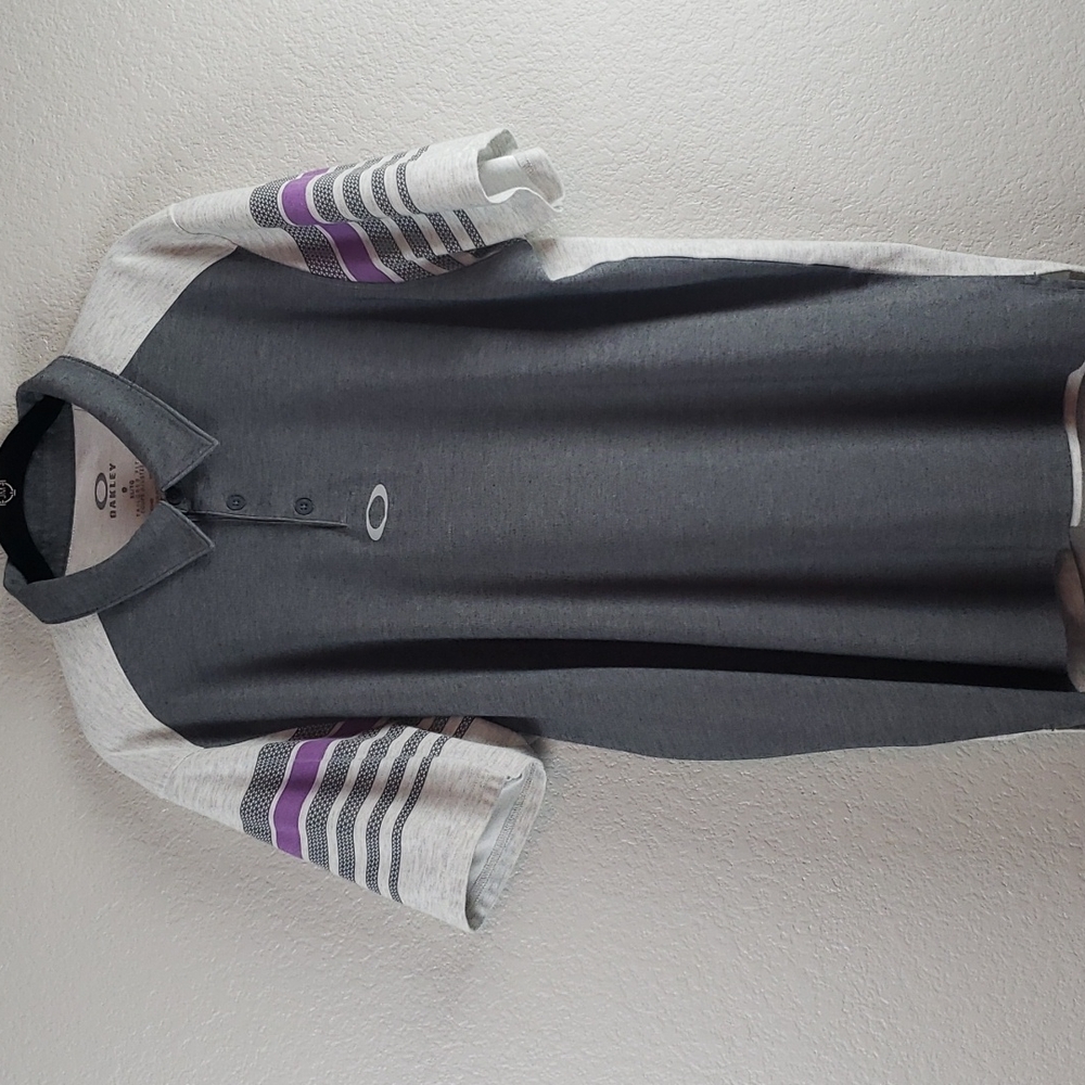 Oakley | Men's Gray Tailored Fit Golf Athleisure Polo Sz XL